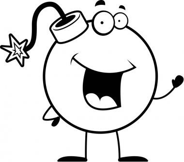 Çizgi film bomba sallayarak