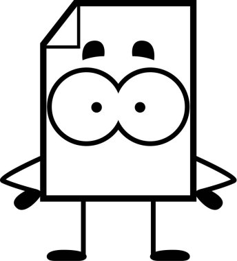 Ayakta karikatür kağıt