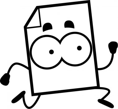 Çizgi film kağıt çalışan