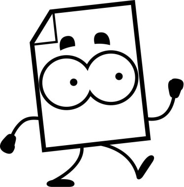 Çizgi film kağıt yürüyüş