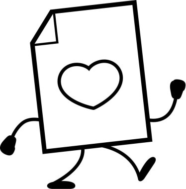 Çizgi film yürüyen Sevgililer