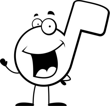 Çizgi film not sallayarak