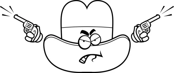 Chapéu de cowboy zangado —  Vetores de Stock