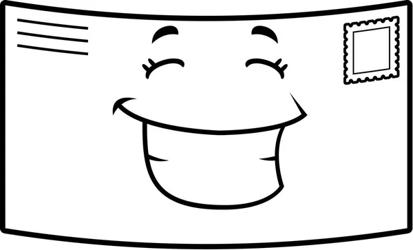 Carta de dibujos animados sonriendo — Vector de stock