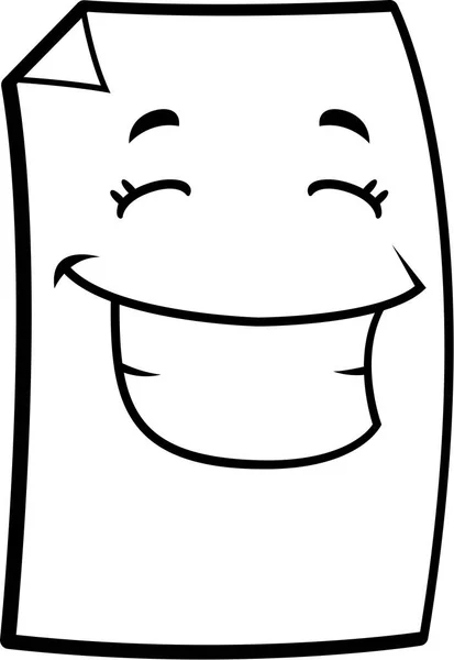 Papel de dibujos animados sonriendo — Vector de stock