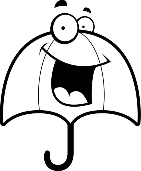 Cartoon paraply leende — Stock vektor