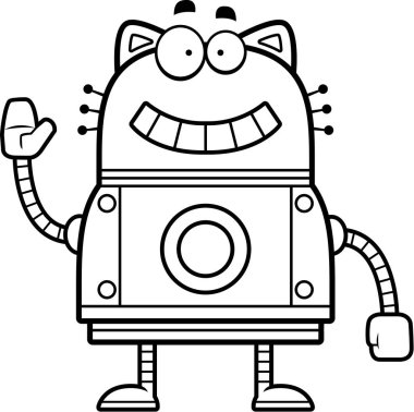 Robot kedi sallayarak