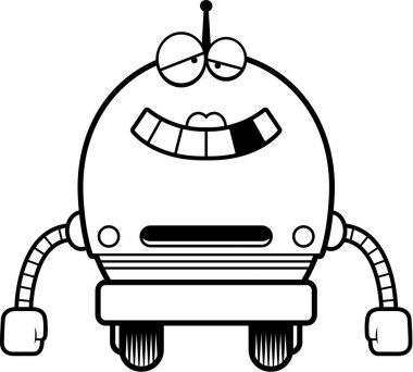 Hatalı çalışan kadın Robot