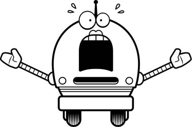 Korkmuş kadın Robot