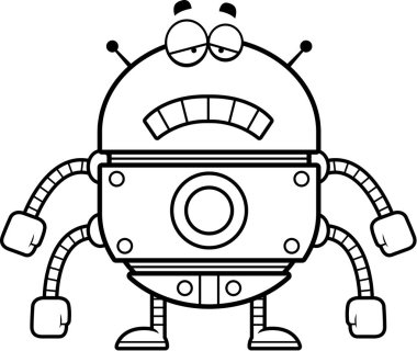 Üzgün altın Robot
