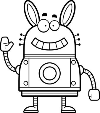 Robot tavşan sallayarak