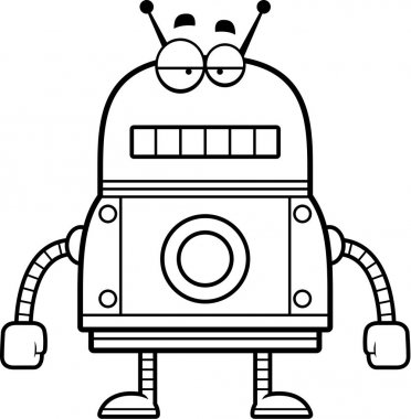 Heyecansız kırmızı Robot