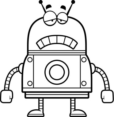 Üzgün kırmızı Robot