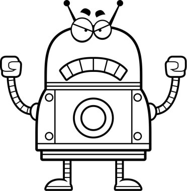 Kızgın kırmızı Robot