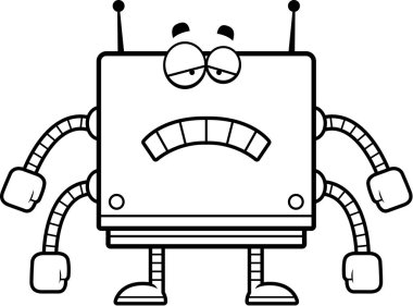Üzgün kare Robot