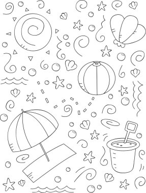 Çizgi film Beach Doodle