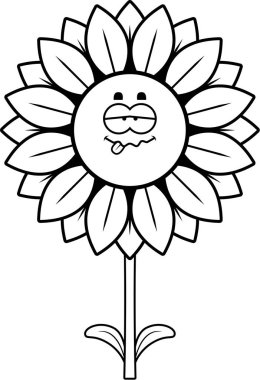 Çizgi film hasta ayçiçeği