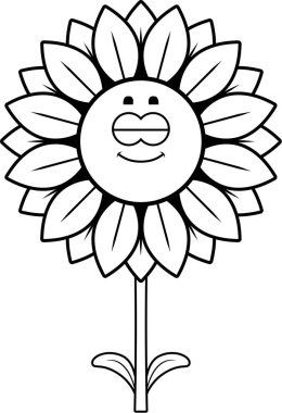 Çizgi film uyku ayçiçeği