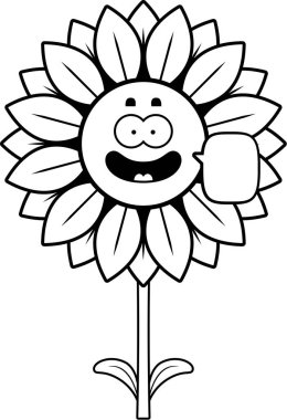 Ayçiçeği konuşuyor karikatür