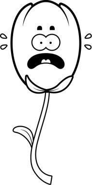 Çizgi film korkmuş Tulip