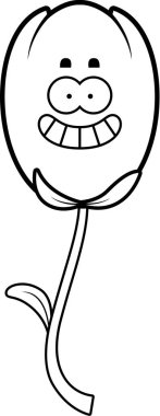 Karikatür mutlu Tulip