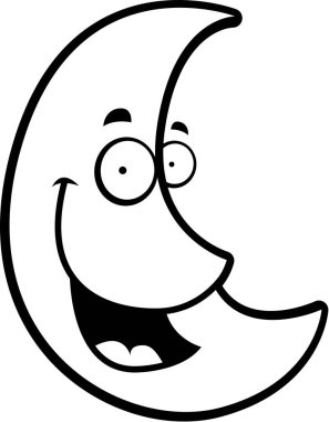 Çizgi film Moon gülümseyen
