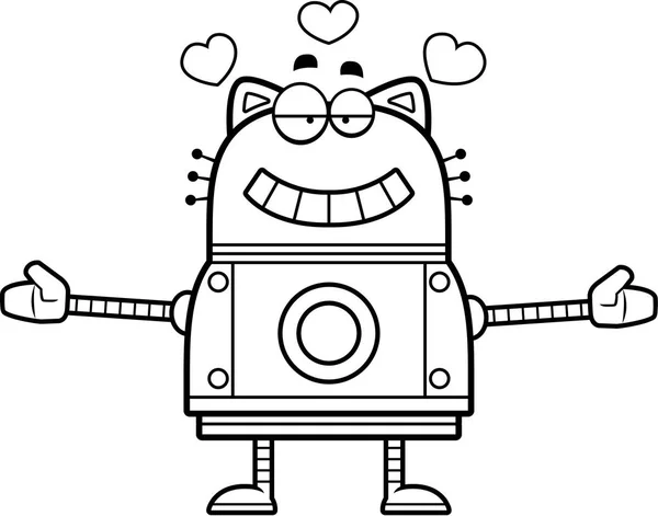 Robot chat étreinte — Image vectorielle