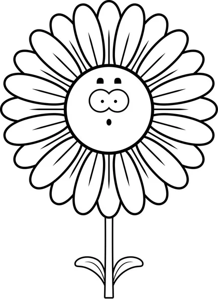 Dessin animé Surpris Daisy — Image vectorielle