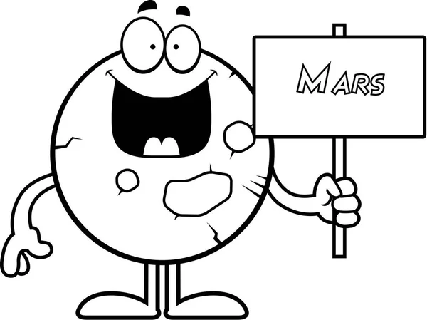 Desene animate Mars Sign — Vector de stoc