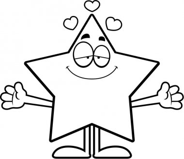 Çizgi film yıldız kucaklama