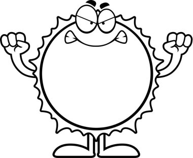 Kızgın çizgi film güneş