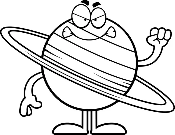 Angry Cartoon Saturn — Vector de stoc