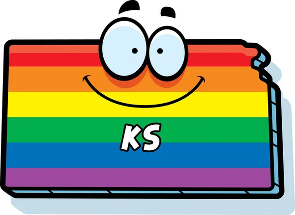 Cartoon Kansas Matrimonio gay — Vettoriale Stock