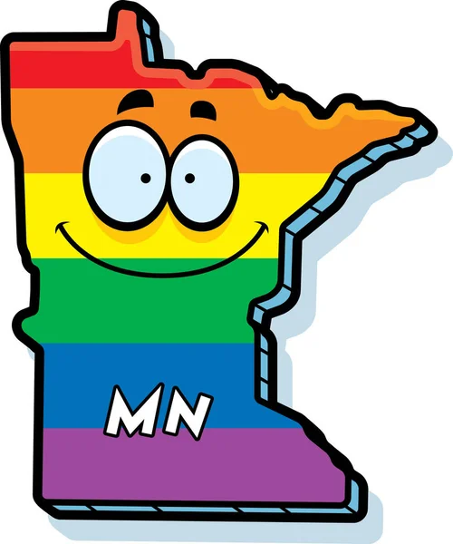 Мультфільм Міннесота одностатевий шлюб — стоковий вектор