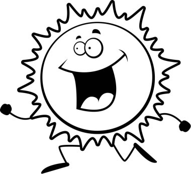 Çizgi film güneş çalışan