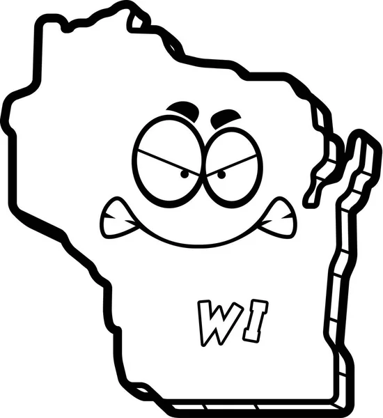 Desenhos animados Angry Wisconsin — Vetor de Stock