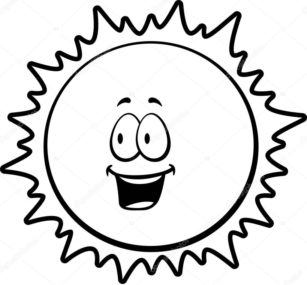 Cartoon Sun Smiling