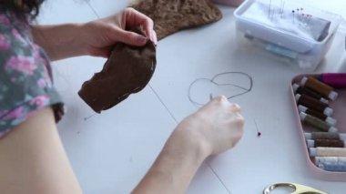 Bayan eller oluşturmak bir tekstil ürün, oyuncak, desen