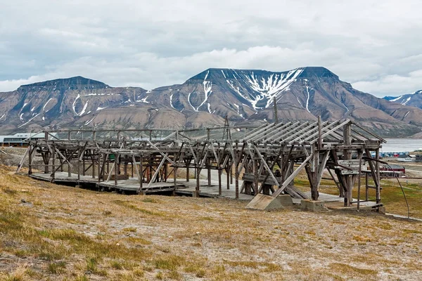 Gamla linbanan i Longyearbyen, Norge — Stockfoto