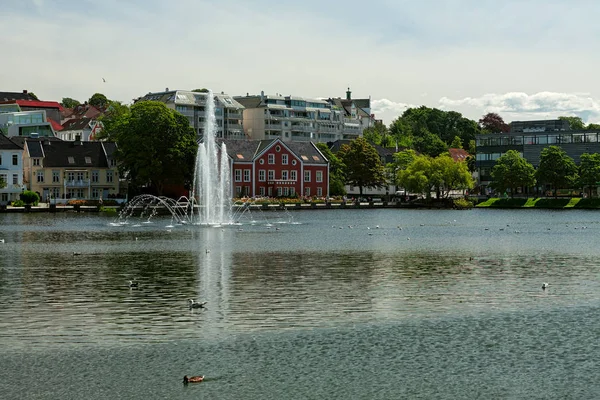 Cityscape of the old buildings in Stavanger, Norway Stock Photo