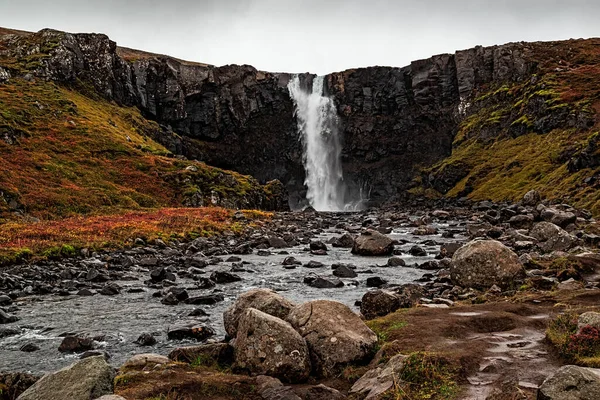 Wodospad Gufufoss Seydisfjordur Wschodnia Część Islandii — Zdjęcie stockowe