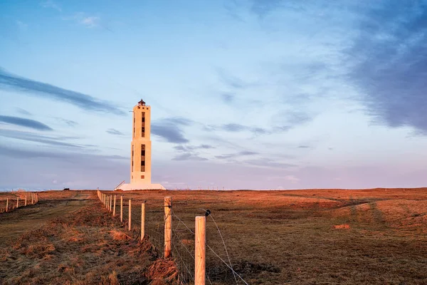 Stokkkseyri Zlanda Yakınlarındaki Kırsal Alanda Knarraros Deniz Feneri — Stok fotoğraf