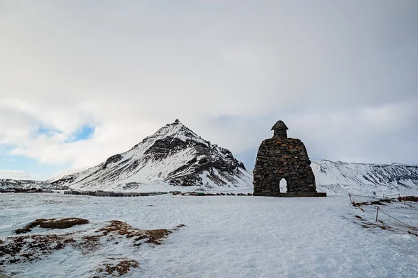 Pomnik Sagi Bardara Wiosce Arnarstapi Islandia — Zdjęcie stockowe