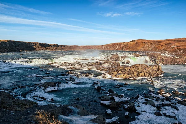 Urridafoss Waterval Zuidwest Ijsland Een Zonnige Dag — Stockfoto