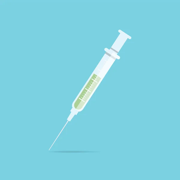 Medical injection Syringe needle or medicine vaccine. — Stockový vektor