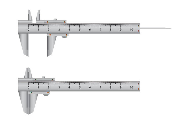 Vernier Caliper isolated on white background.