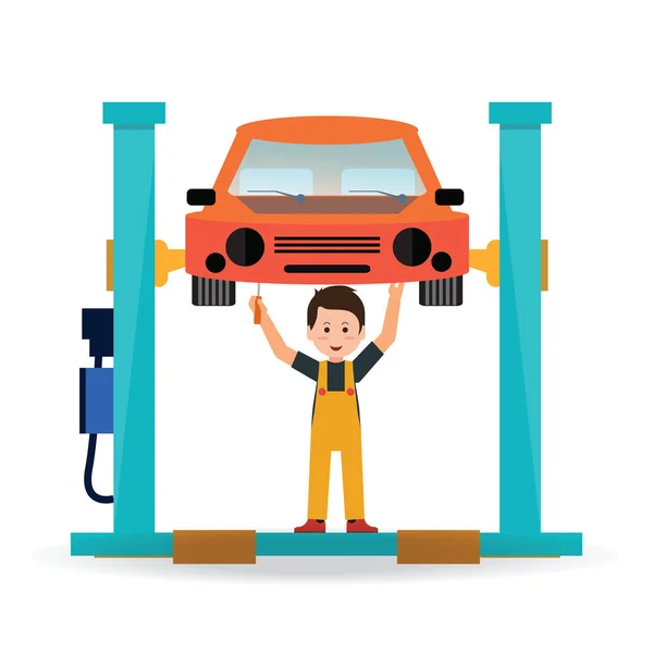 Car service and repair. — Stock Vector