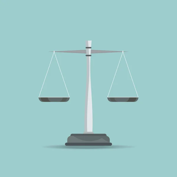 Icône Balance de justice sur fond bleu . — Image vectorielle