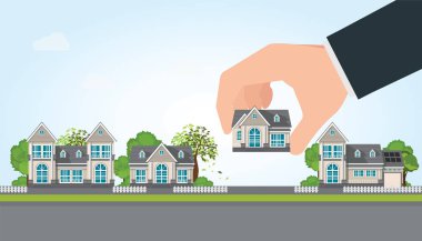 İnsan eli seçin doğru bir ev tutmak için.