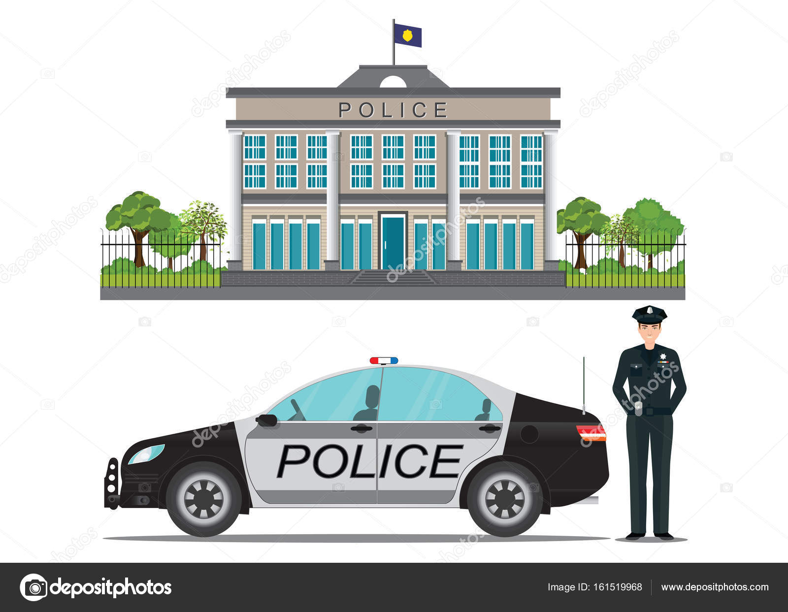 Police station cartoon Vector Art Stock Images | Depositphotos Police station cartoon Vector Art Stock Images | Depositphotos